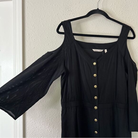 Soft Surroundings Brigette Tencel Maxi Dress in Black NEW Size Medium - Picture 4 of 9